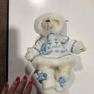Alaskan Friends white teddy bear